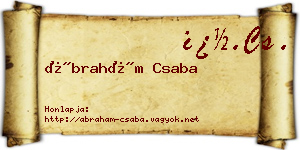 Ábrahám Csaba névjegykártya